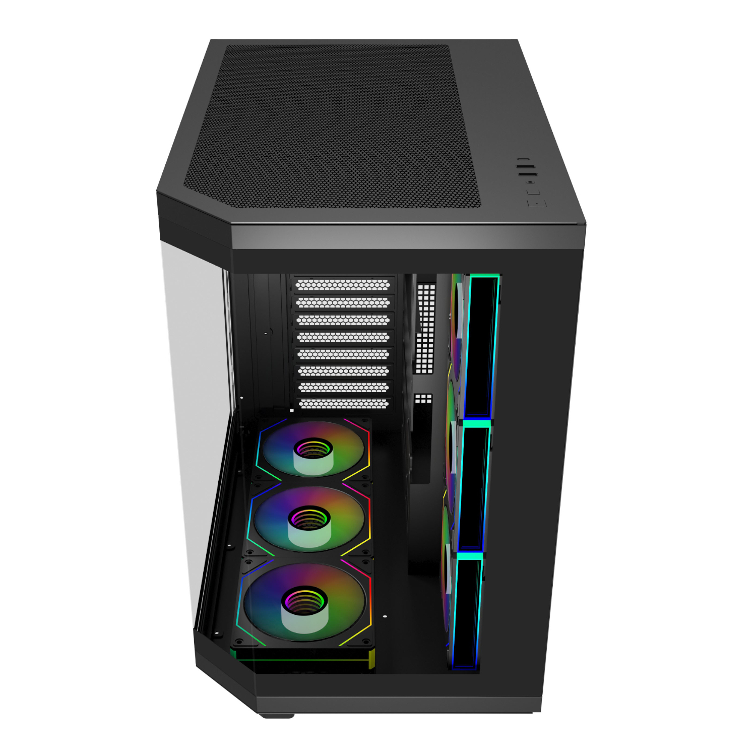 FSP U580 ARGB ATX Ultra Tower Gaming Chassis - Black - Image 3