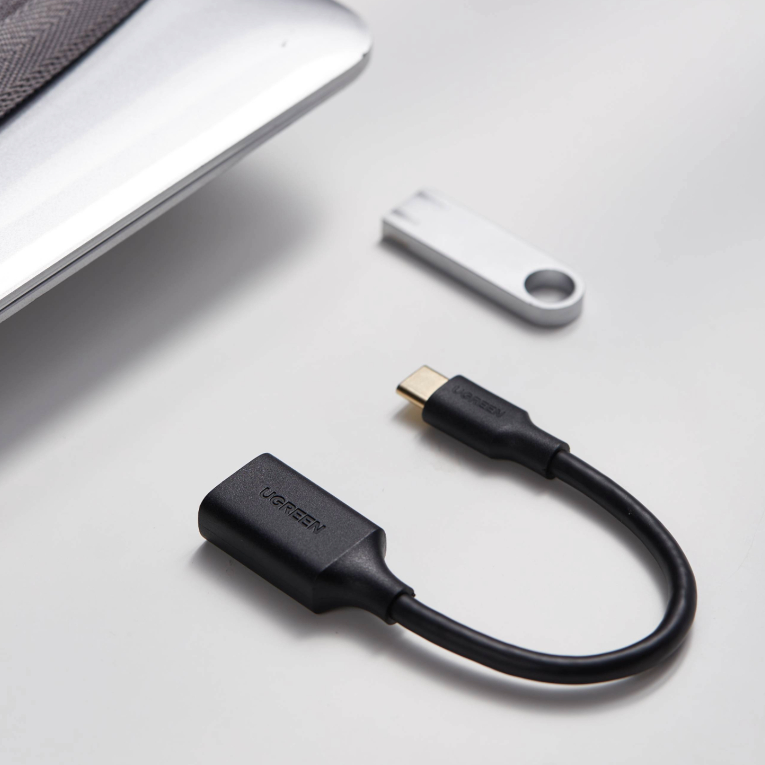 UGreen Type-C to USB-A Adapter (Male to Female, 15cm)– Black - Image 2