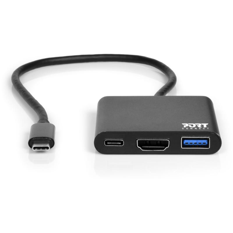 Port USB Type-C to 1 x HDMI|1 x USB3.0|1 x Type-C 60W PD Dock - Black - Image 2