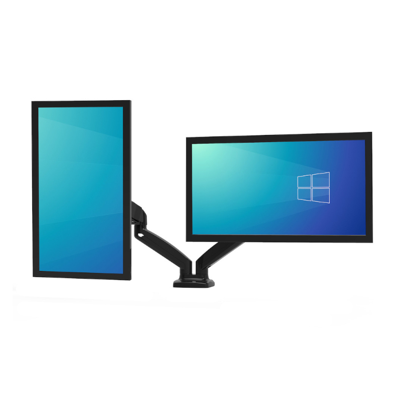PORT Monitor Arm VESA Dual Screen - Black - Image 3