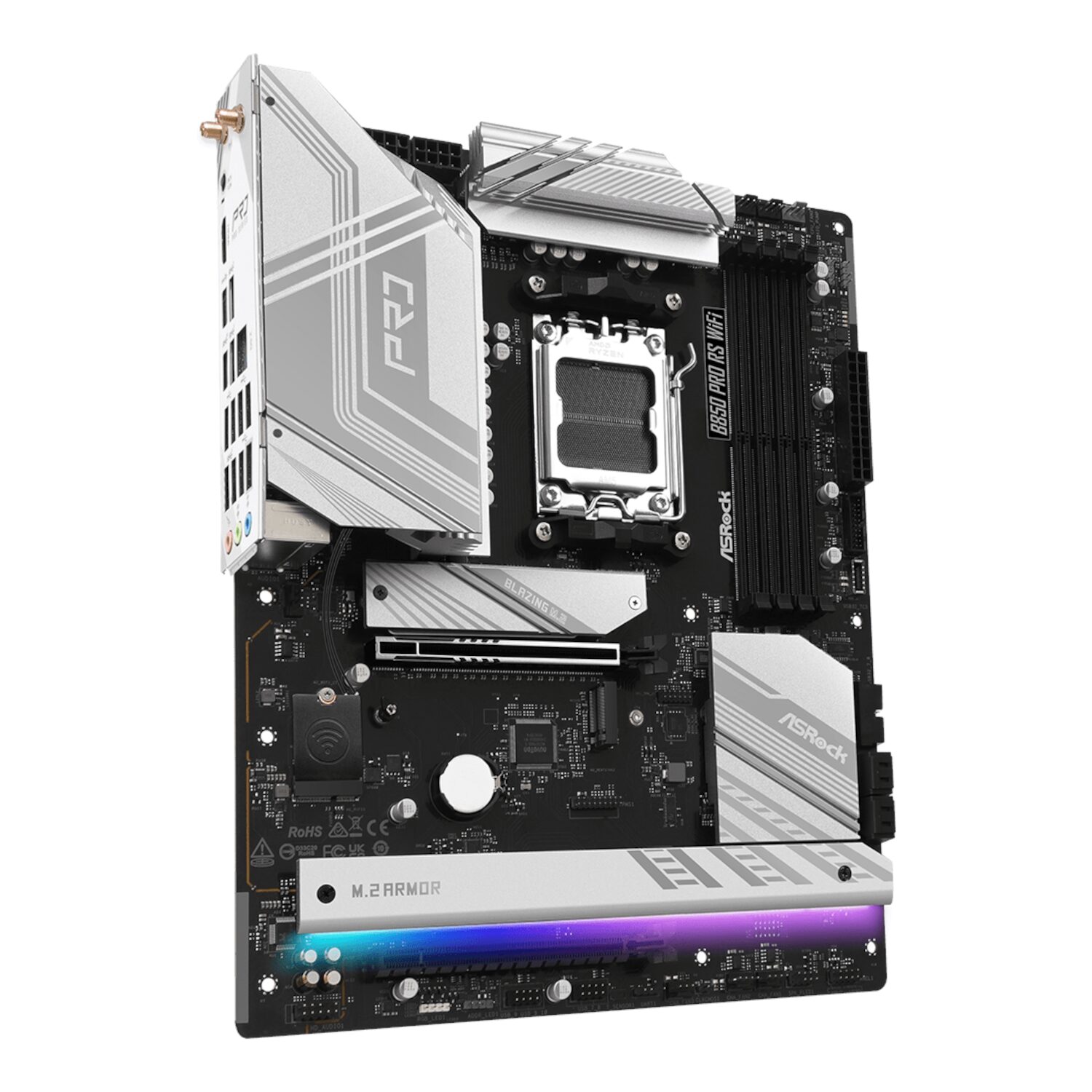 ASRock B850 Pro RS Wi-Fi ATX Motherboard (AMD AM5, DDR5, PCIe 5.0) - Image 4