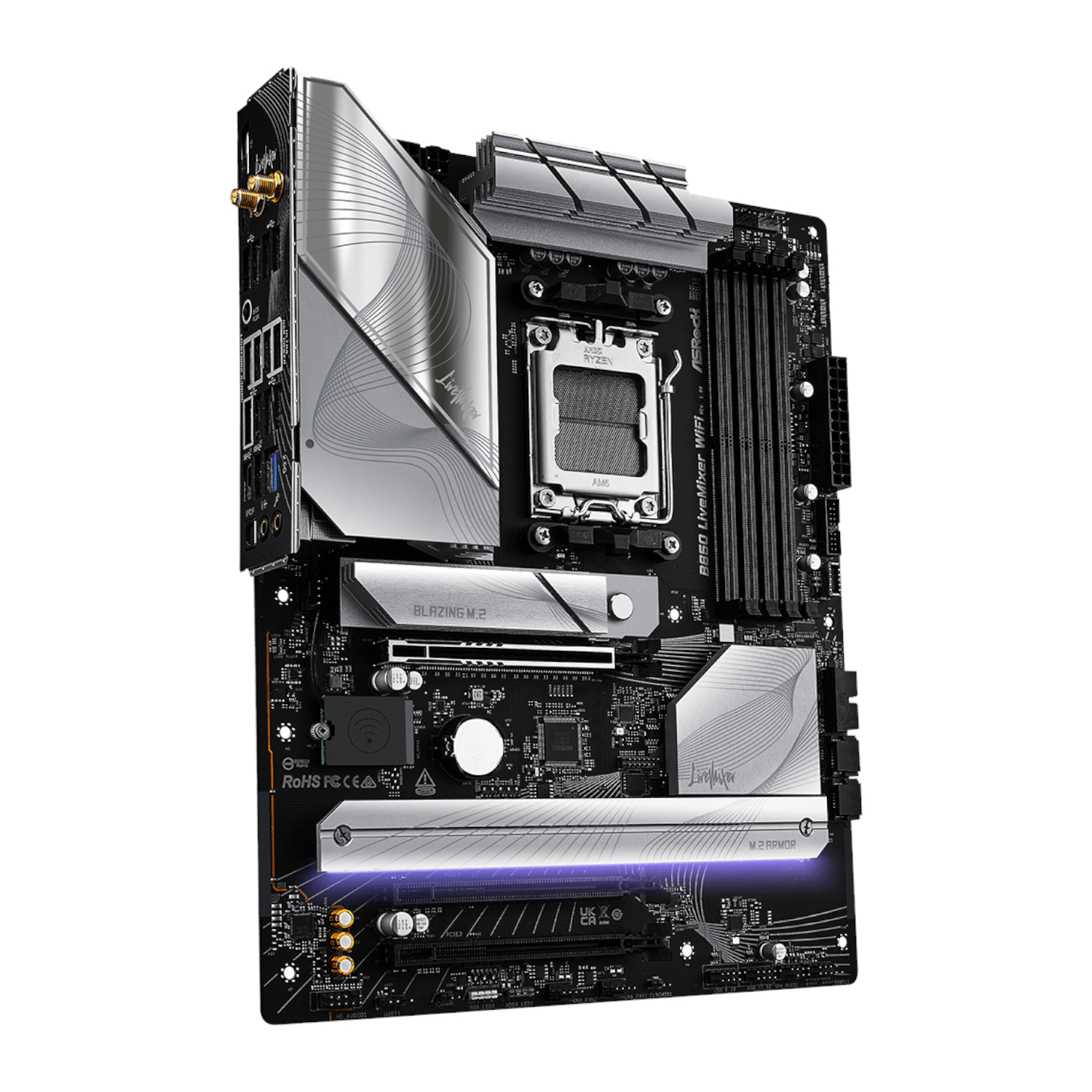 ASRock B850 LiveMixer WiFi AM5 ATX Gaming Motherboard - Image 2