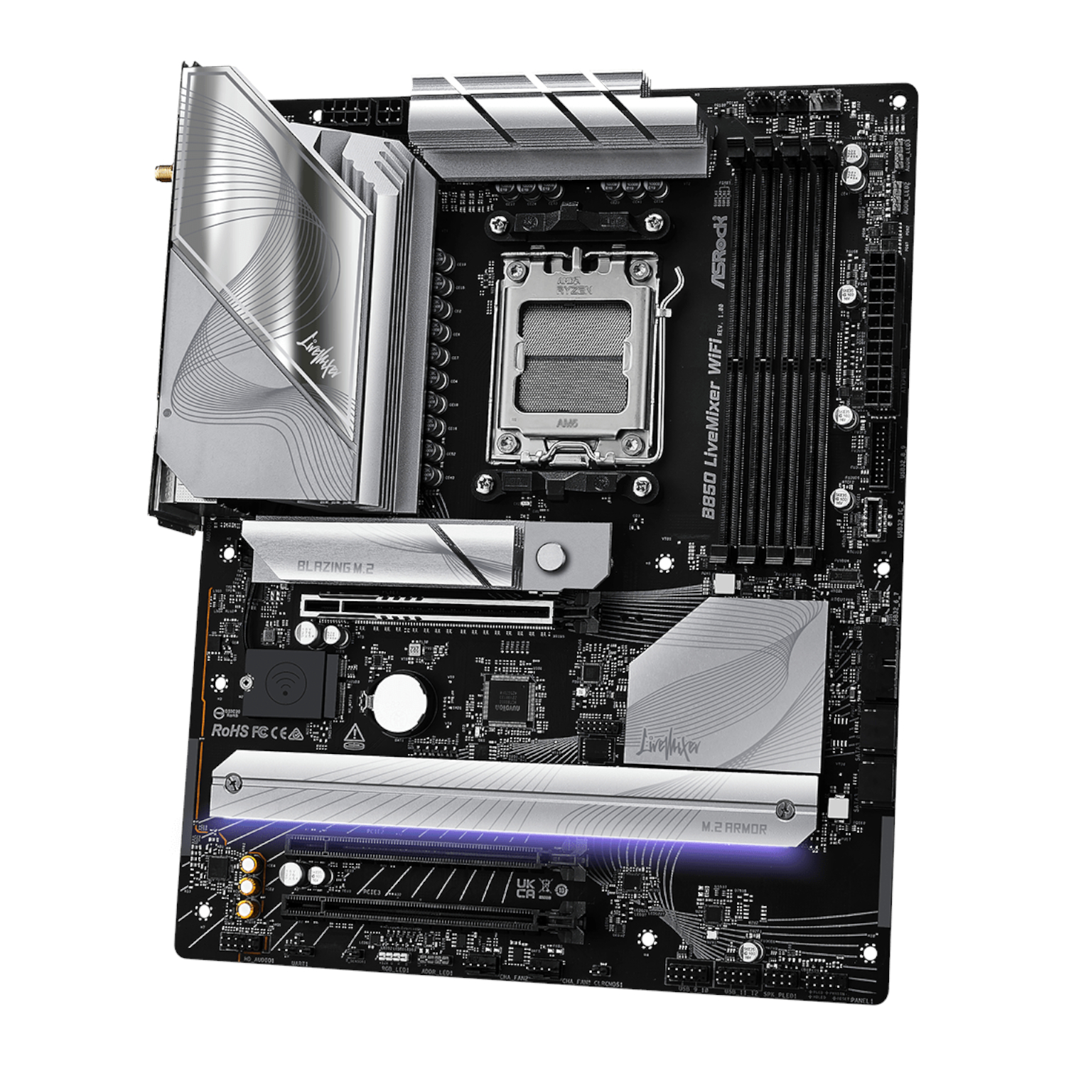ASRock B850 LiveMixer WiFi AM5 ATX Gaming Motherboard - Image 3