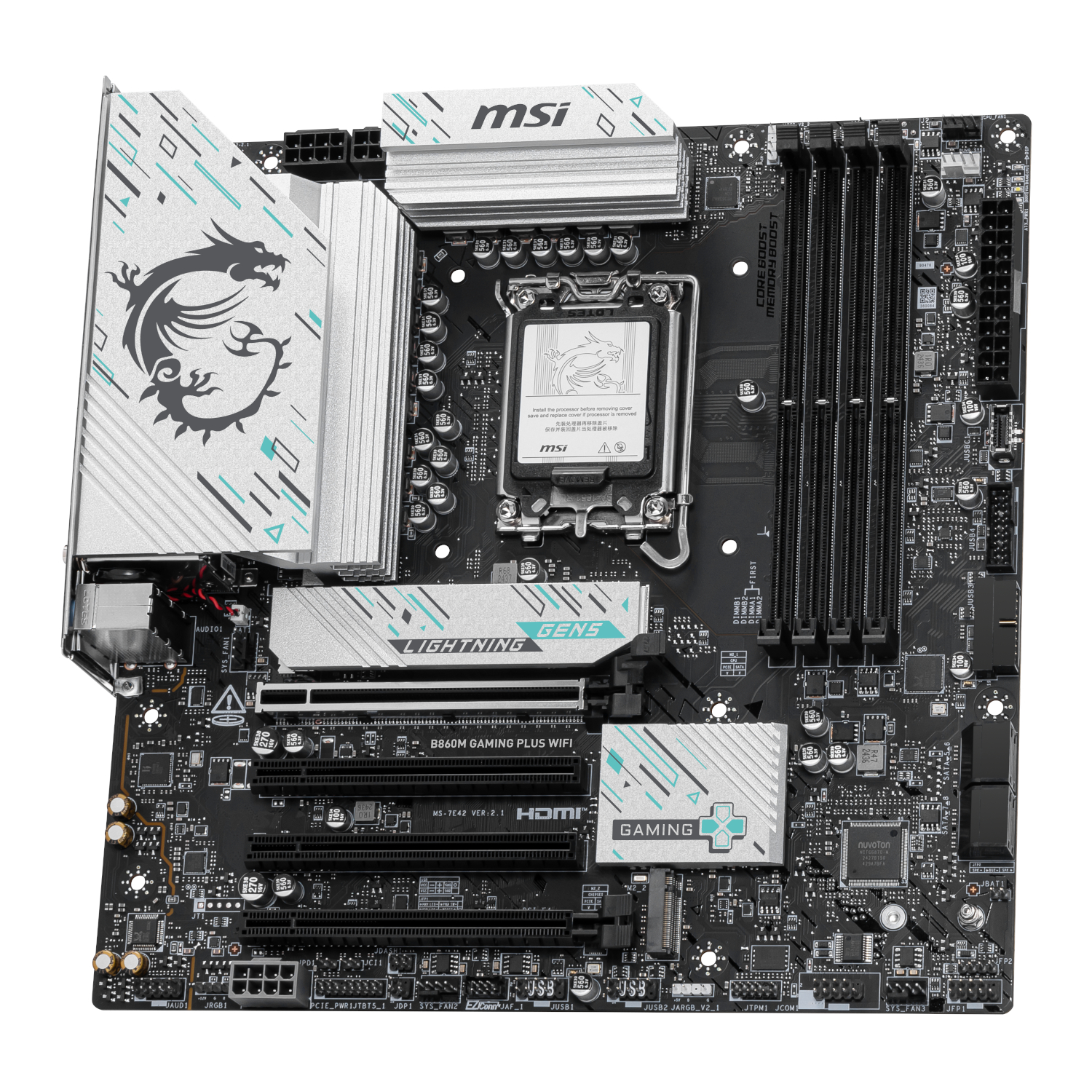 MSI B860M Gaming PLUS WIFI Intel LGA1851 DDR5 M-ATX Motherboard - Image 3
