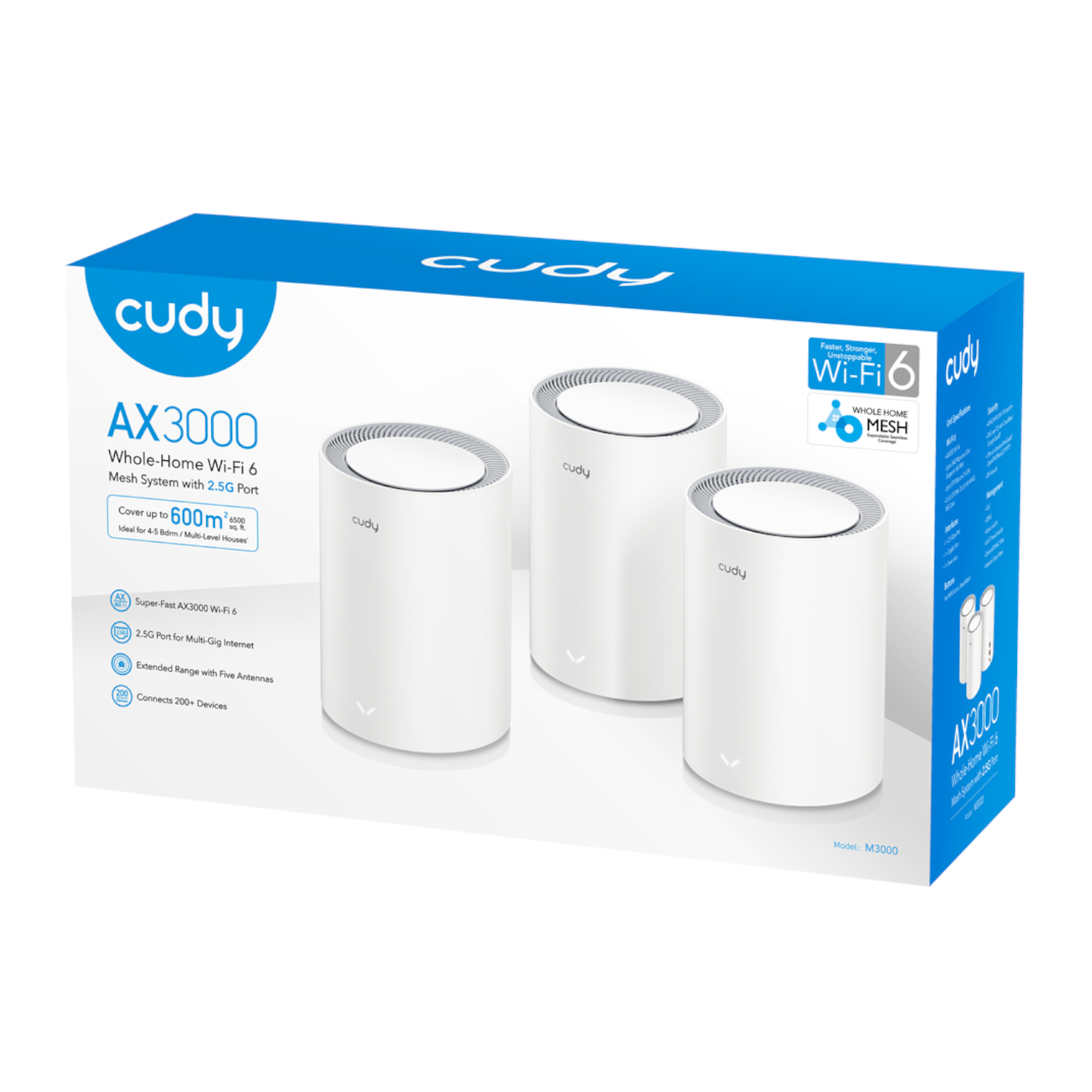 Cudy AX3000 Wi-Fi 6 Mesh Kit 3 Pack - White - Image 3