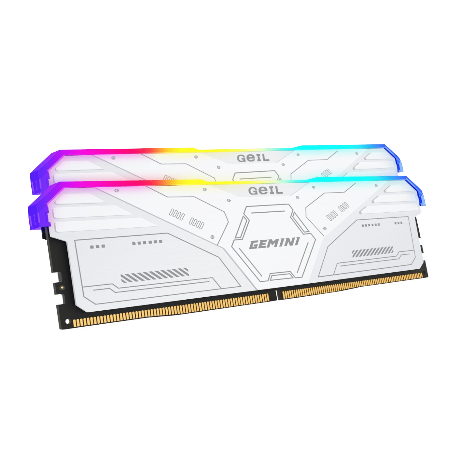 GeIL Gemini RGB 32GB DDR5 6000MHz Desktop Gaming Memory Kit (2 x 16GB) – White - Image 2