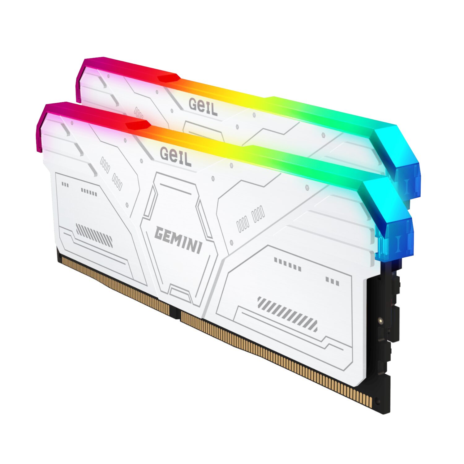 GeIL Gemini RGB 32GB DDR5 6000MHz Desktop Gaming Memory Kit (2 x 16GB) – White - Image 3