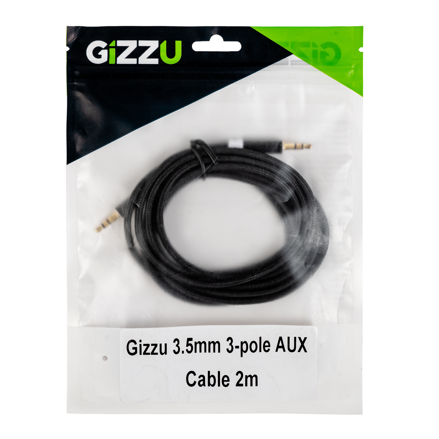 Gizzu 3.5mm AUX Cable 2m - Black - Image 3