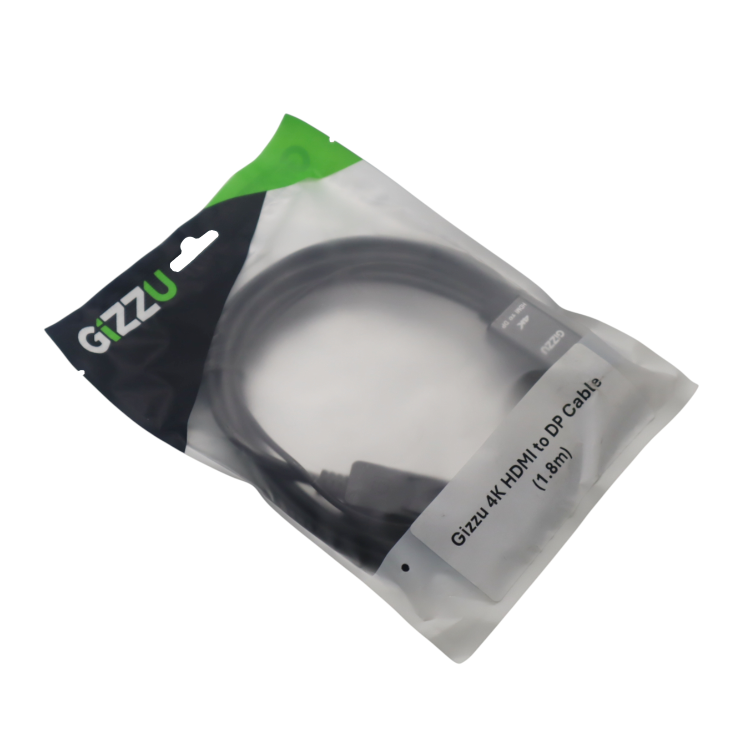 Gizzu 4K HDMI to DP Cable (1.8m) - Black - Image 3
