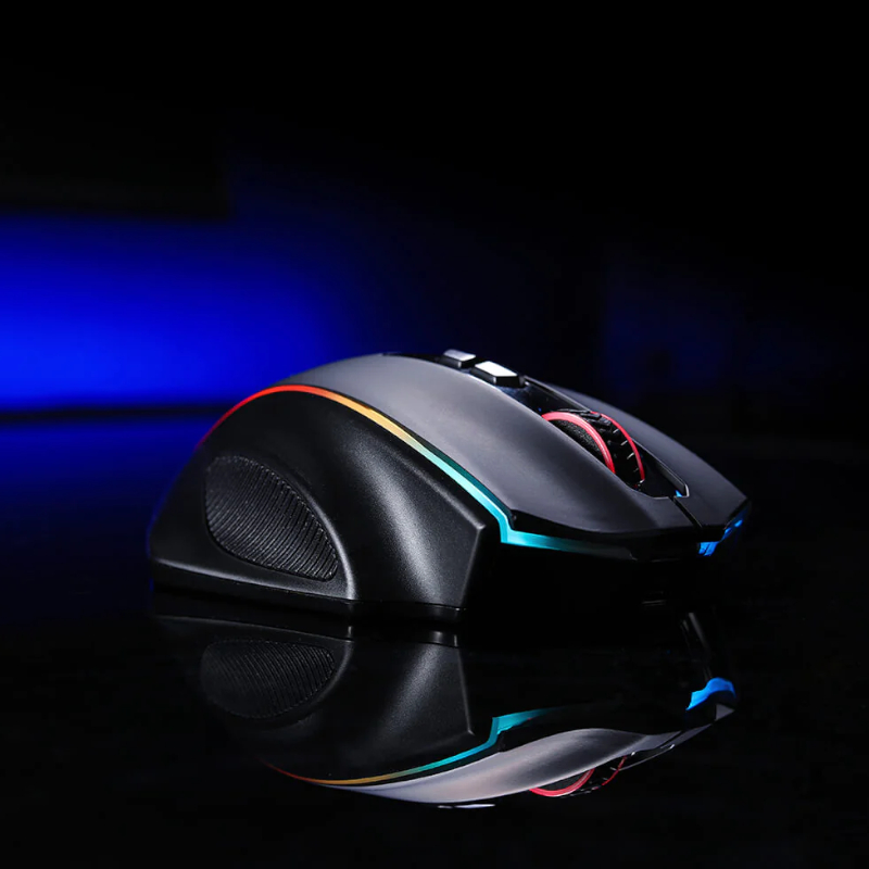REDRAGON VAMPIRE ELITE Wireless 16000DPI|8 Button|Ergonomic Design|P3335 Optical Sensor|Type-C Cable|RGB Backlit Gaming Mouse - Black - Image 3