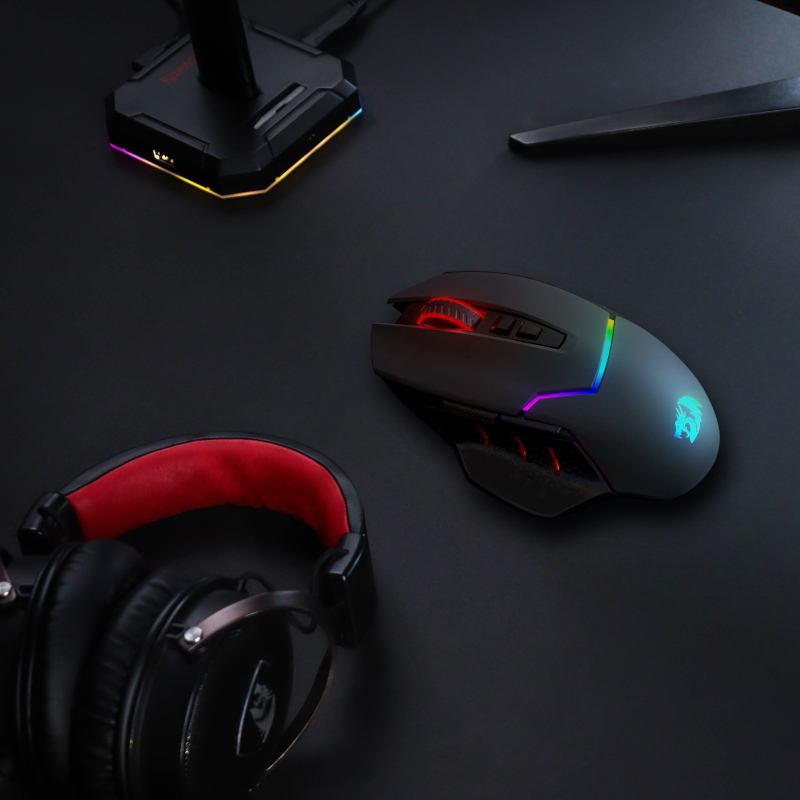 REDRAGON Mirage Pro 8000DPI RGB Wireless Gaming Mouse - Black - Image 5